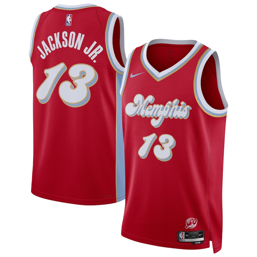 Men Memphis Grizzlies #13 Jaren Jackson Jr. Nike Red City Edition 2024-25 Swingman Player NBA Jersey